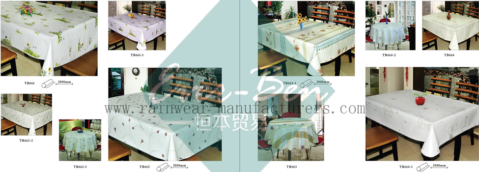 59 China square pvc tablecloth manufactory